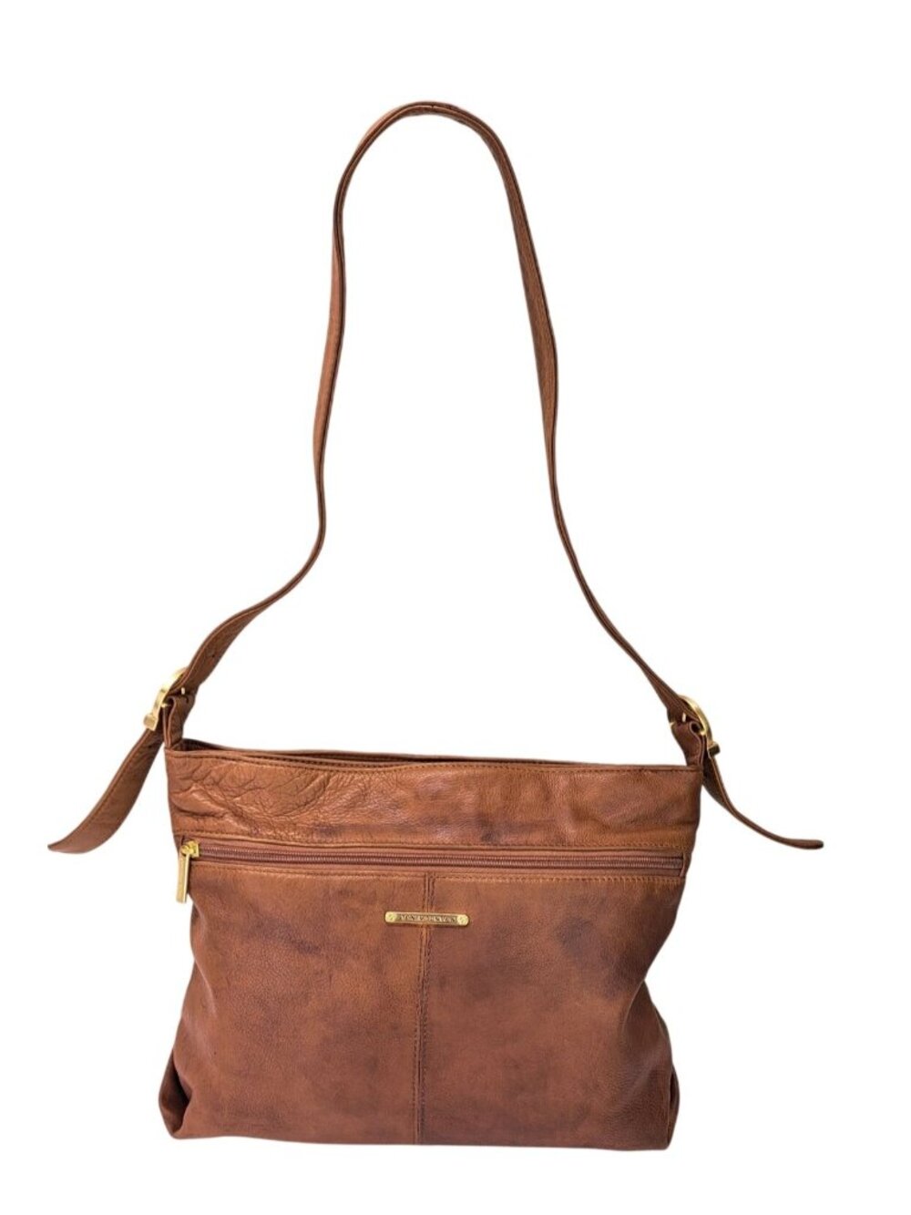 Stone Mountain Brown Genuine Leather Shoulder Bag Purse Crossbody Adjust Strap